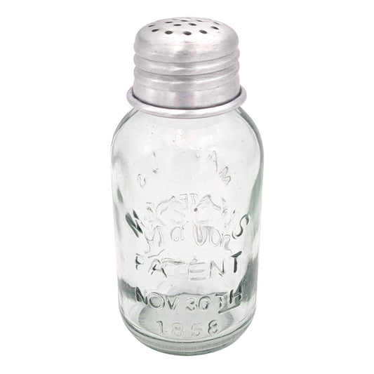 MINI MASON JAR SALT & PEPPER SHAKERS: SINGLE ALUMINUM