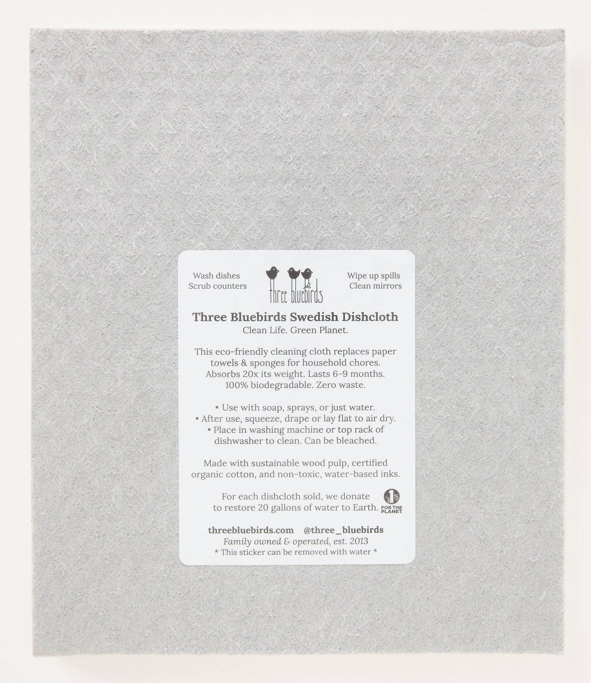 Lemon Lime on Grey Swedish Dishcloth