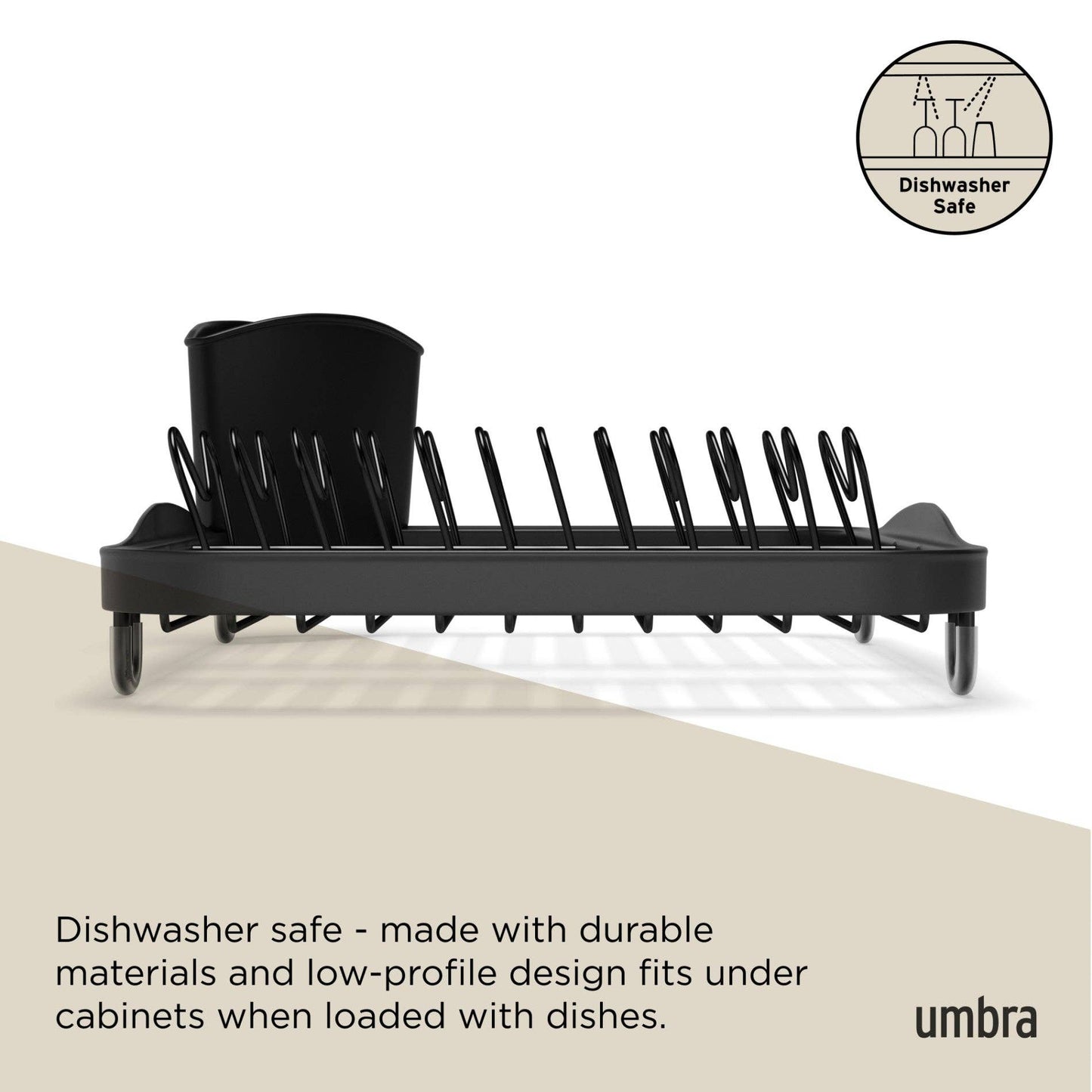 SINKIN DISH RACK: WHITE-NICKEL