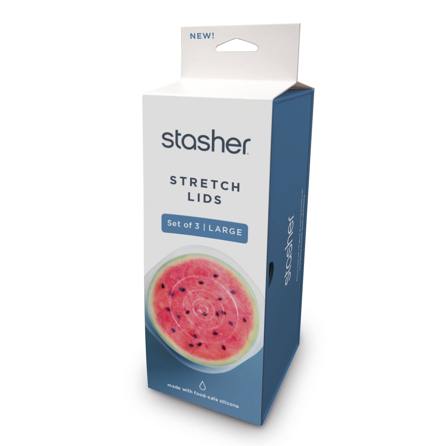 STASHER STRETCH LIDS LARGE 3 -PACK:CLEAR