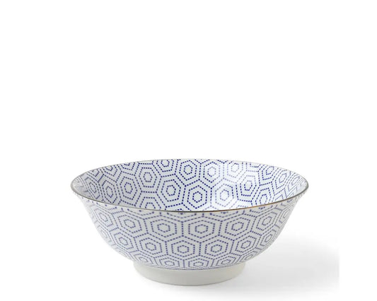 INDIGO TORTOISE SHELL RAMEN BOWL 8"