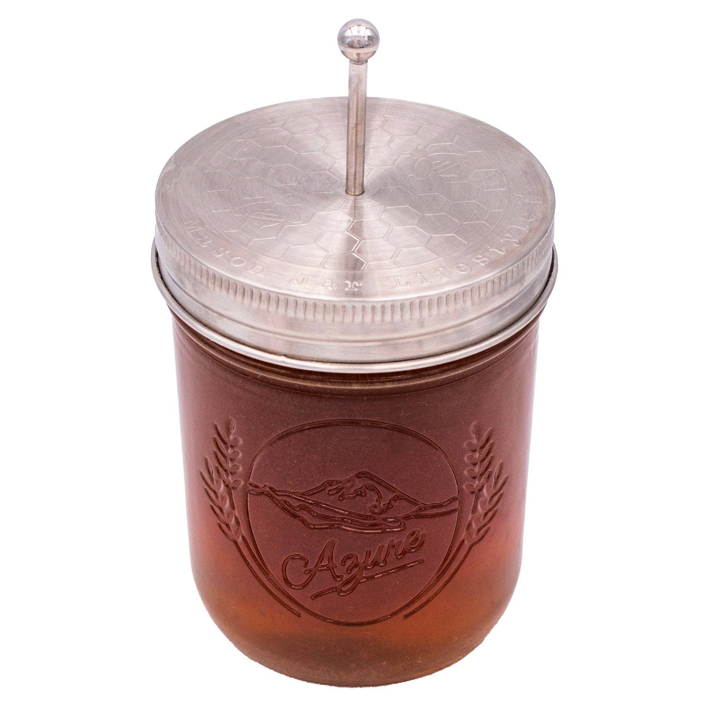 Honey Dipper Stainless Steel Lid for Mason Jars: Regular Mouth