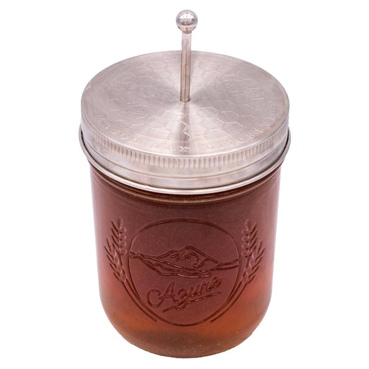 Honey Dipper Stainless Steel w/Jar -Wide Mouth