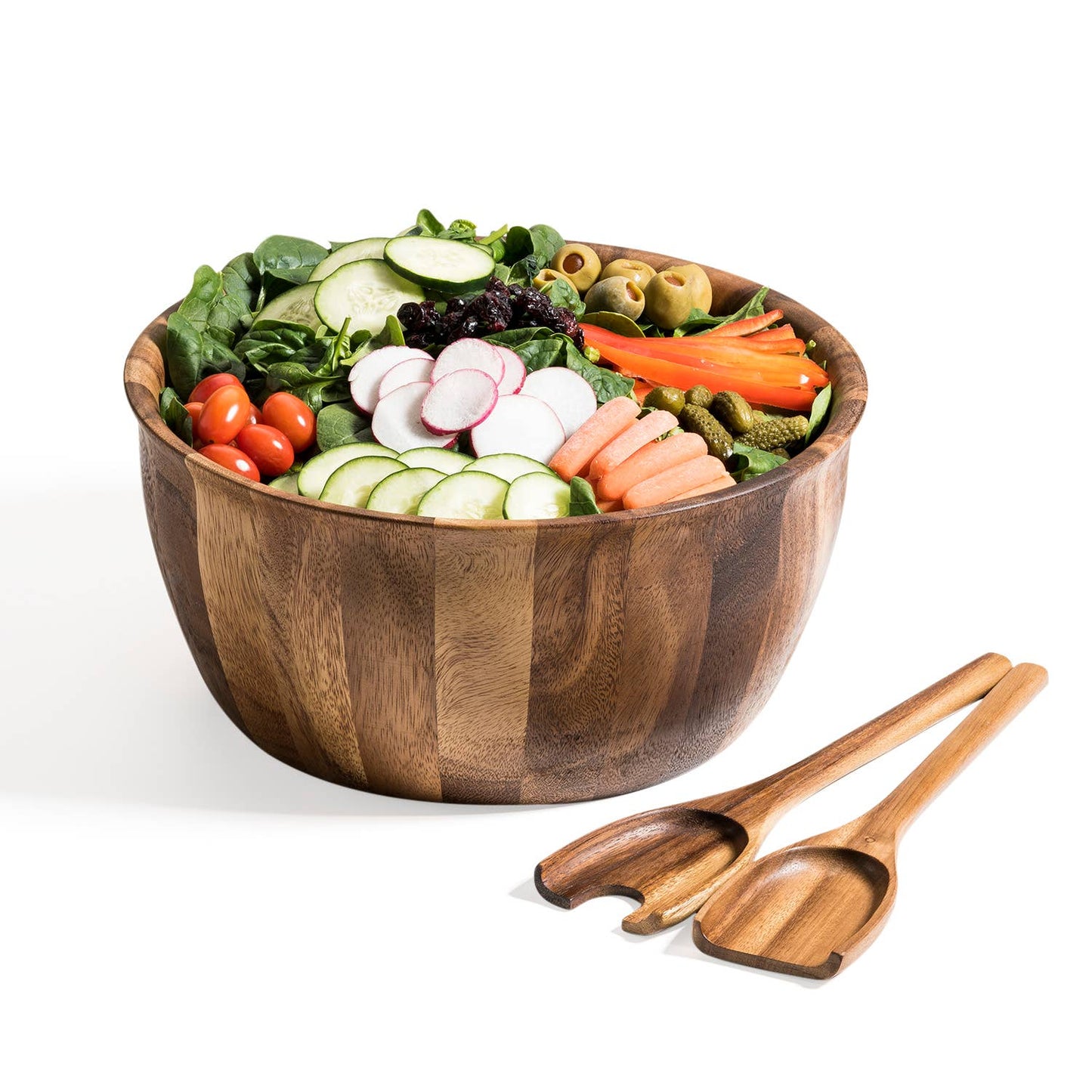 EXTRA LARGE SALAD BOWL W/ UTENSILS