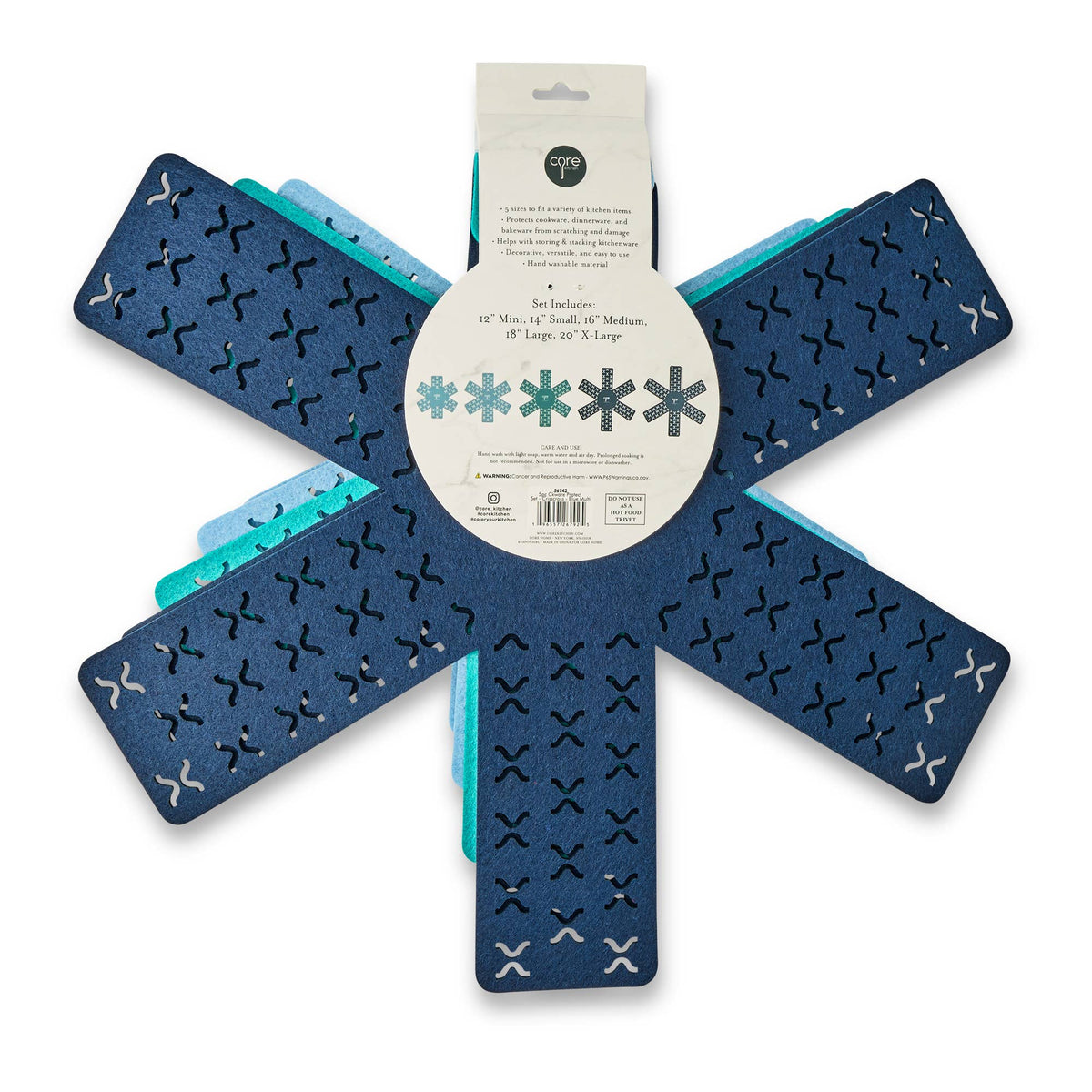Crisscross Cookware Protectors  Set/5