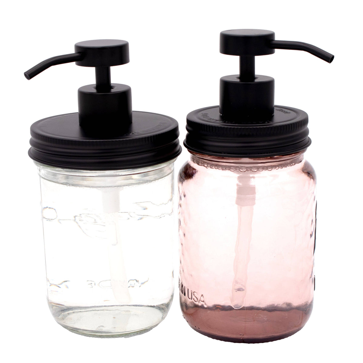 Matte Black Soap Pump Lid Kit for Mason Jars: Matte black / Regular mouth