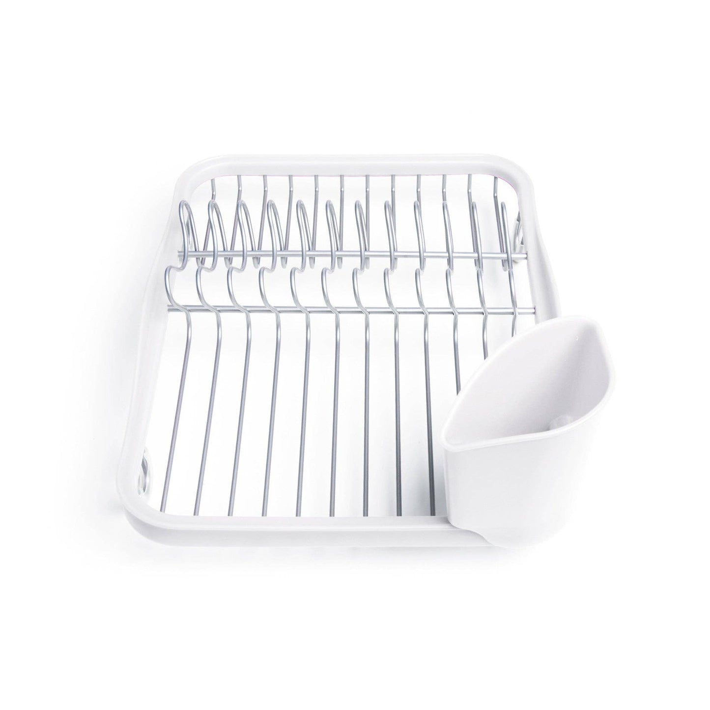 SINKIN DISH RACK: WHITE-NICKEL