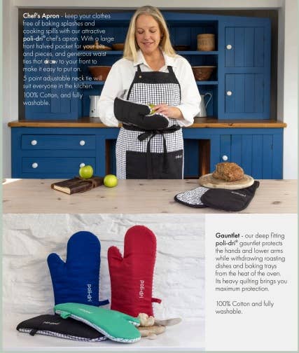 Poli dri®  Oven Glove: Black - SINGLE