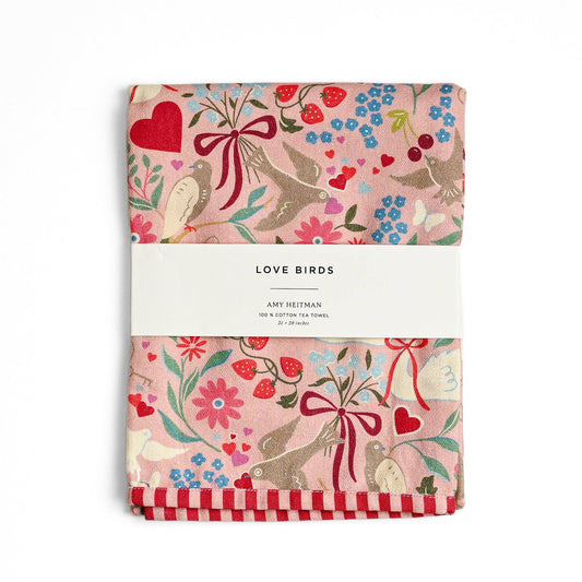 TEA TOWEL-LOVE BIRDS