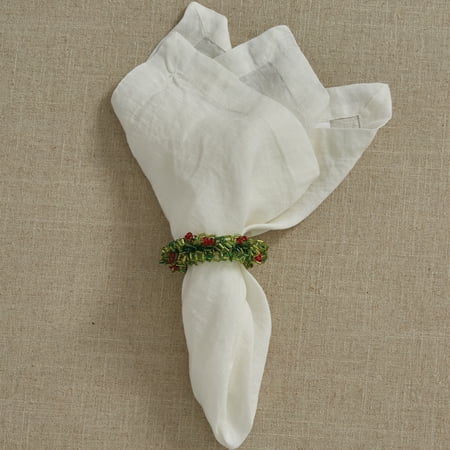 NAPKIN RING BEADED WREATH NAPKIN RING