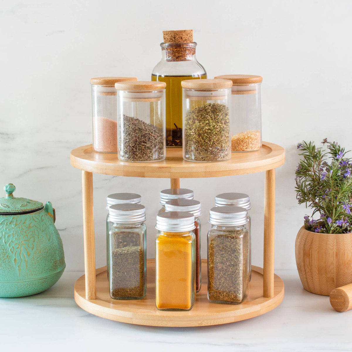 TB HOME TWO-TIER LAZY SUSAN TURNTABLE