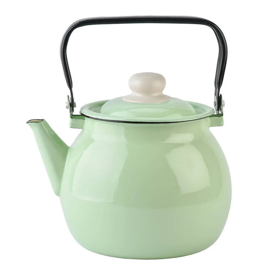 MINT COOLNESS VINTAGE ENAMEL TEA KETTLE 3.7 QT