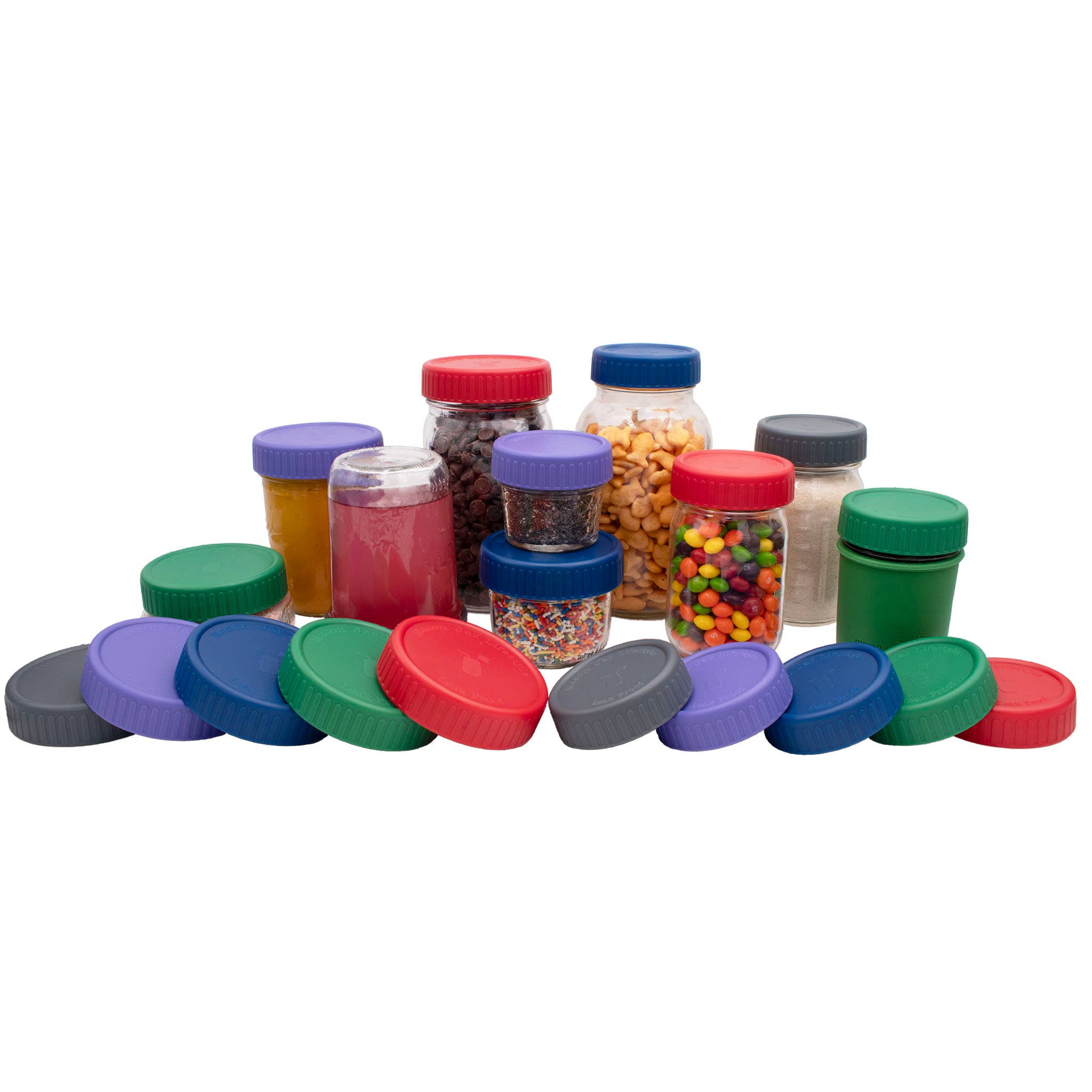 Leak-Proof Mason Jar Lids & Sleeves Kit (for Wide Mouth Jars) - Thumbnail 5