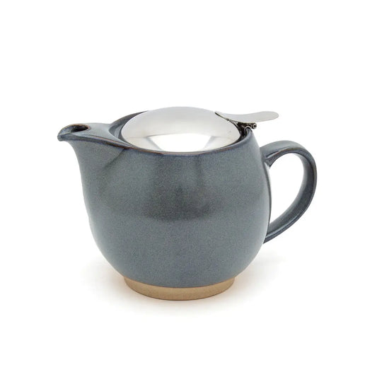 BEE HOUSE ROUND CERAMIC TEAPOT 15OZ STONE GRY