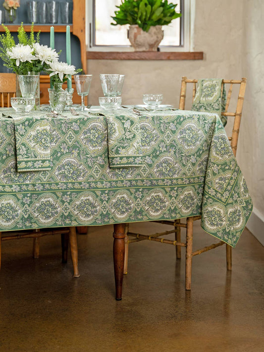 Timeless Tapestry Tablecloth - Green: 60X108
