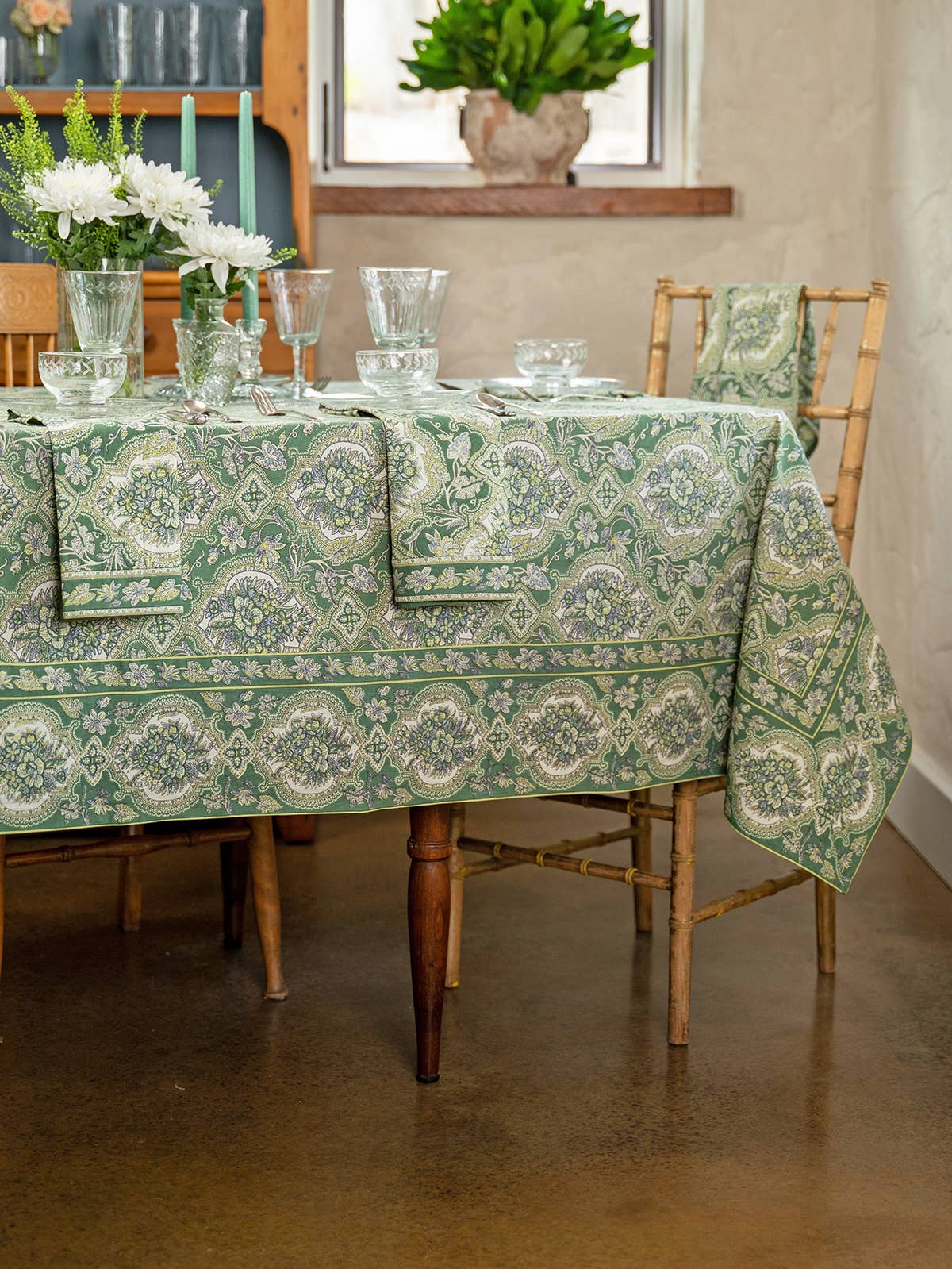 Timeless Tapestry Tablecloth - Green: 60X90