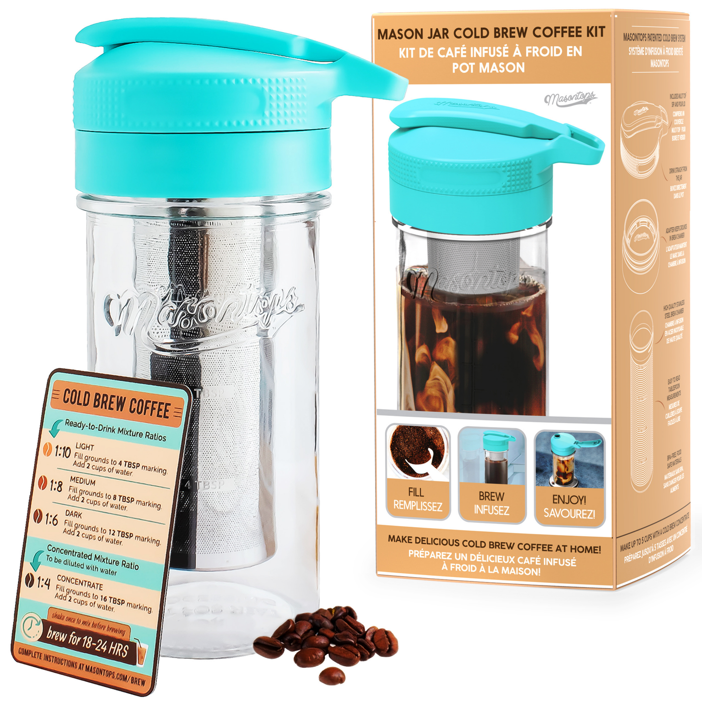 MASON JAR COLD BREW COFFEE KIT