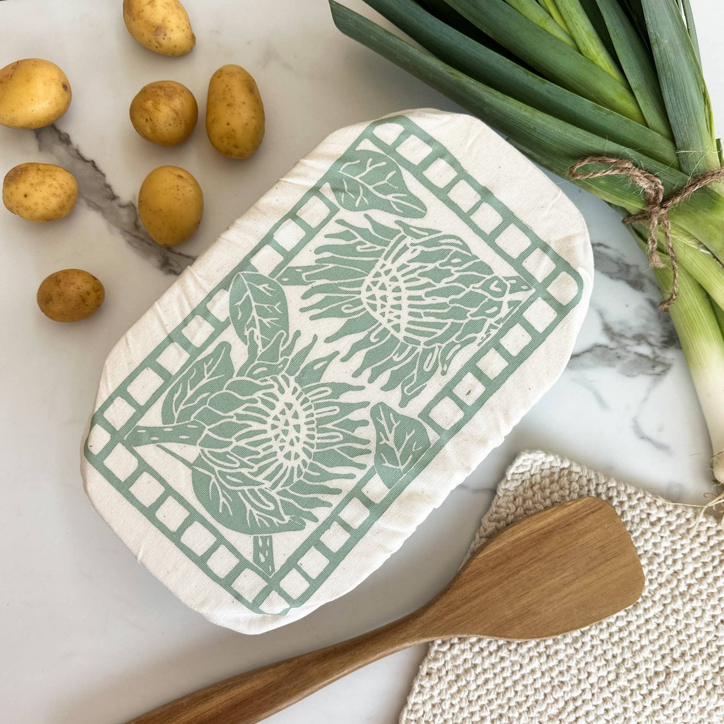 LOAF PAN COVER ORGANIC COTTON MOSS