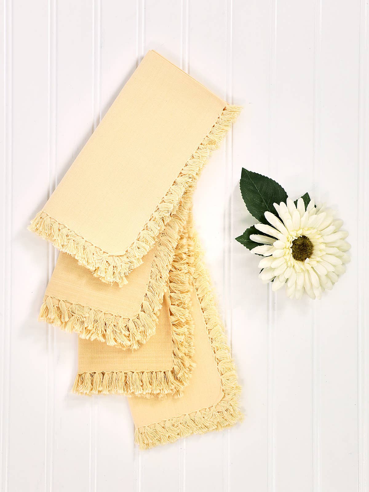 APRIL CORNELL NAPKINS ESSENTIAL SET OF 4 CREAM