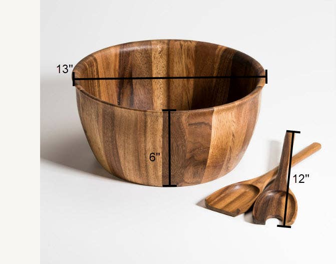 EXTRA LARGE SALAD BOWL W/ UTENSILS