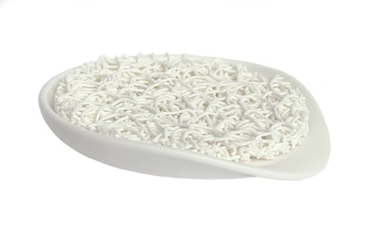 ROUND SOAP LIFT & DISH SET - WHITE