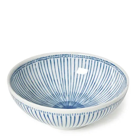 BLUE STRIPES BOWL 8.25"