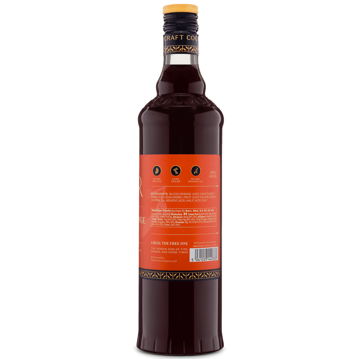 BLOOD ORANGE CORDIAL 375 ML