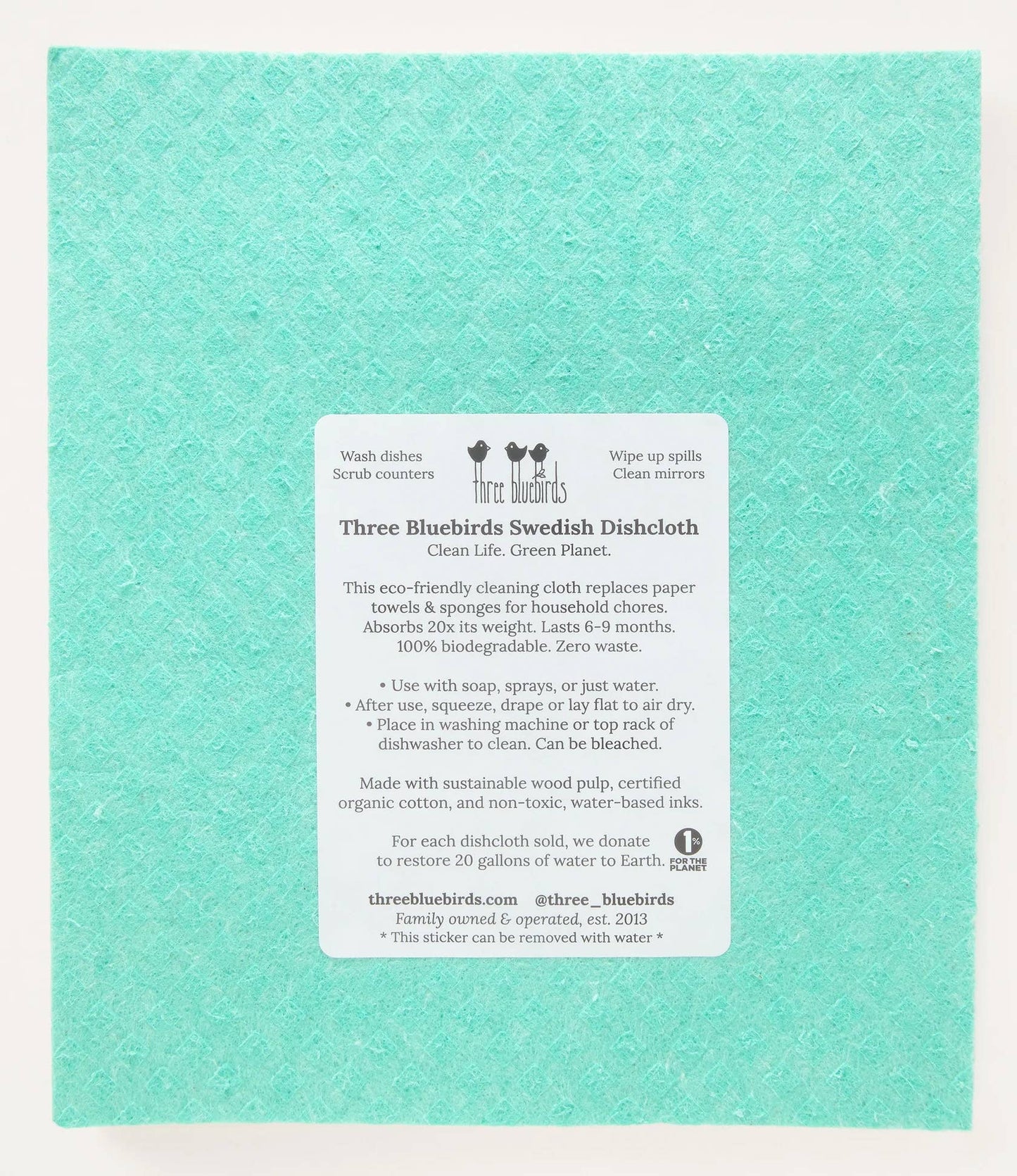 VINES ON GREEN SWEDISH DISHCLOTH