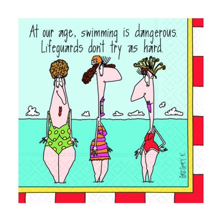 SWIMMING DANGEROUS NAPKIN