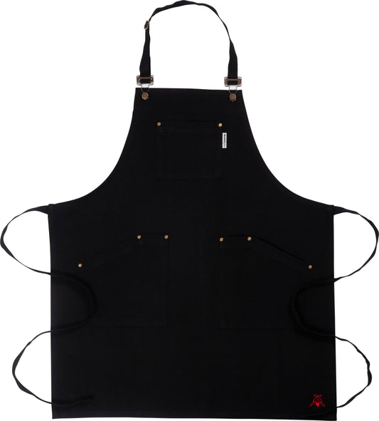 Cat Cora 100% Cotton Stain Proof Adjustable Apron -28" x 36": Black