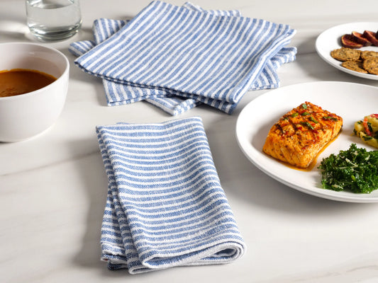 MONACO NAPKINS SET OF 4 DUTCH BLUE