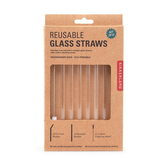 CLEAR REUSABLE GLASS STRAWS