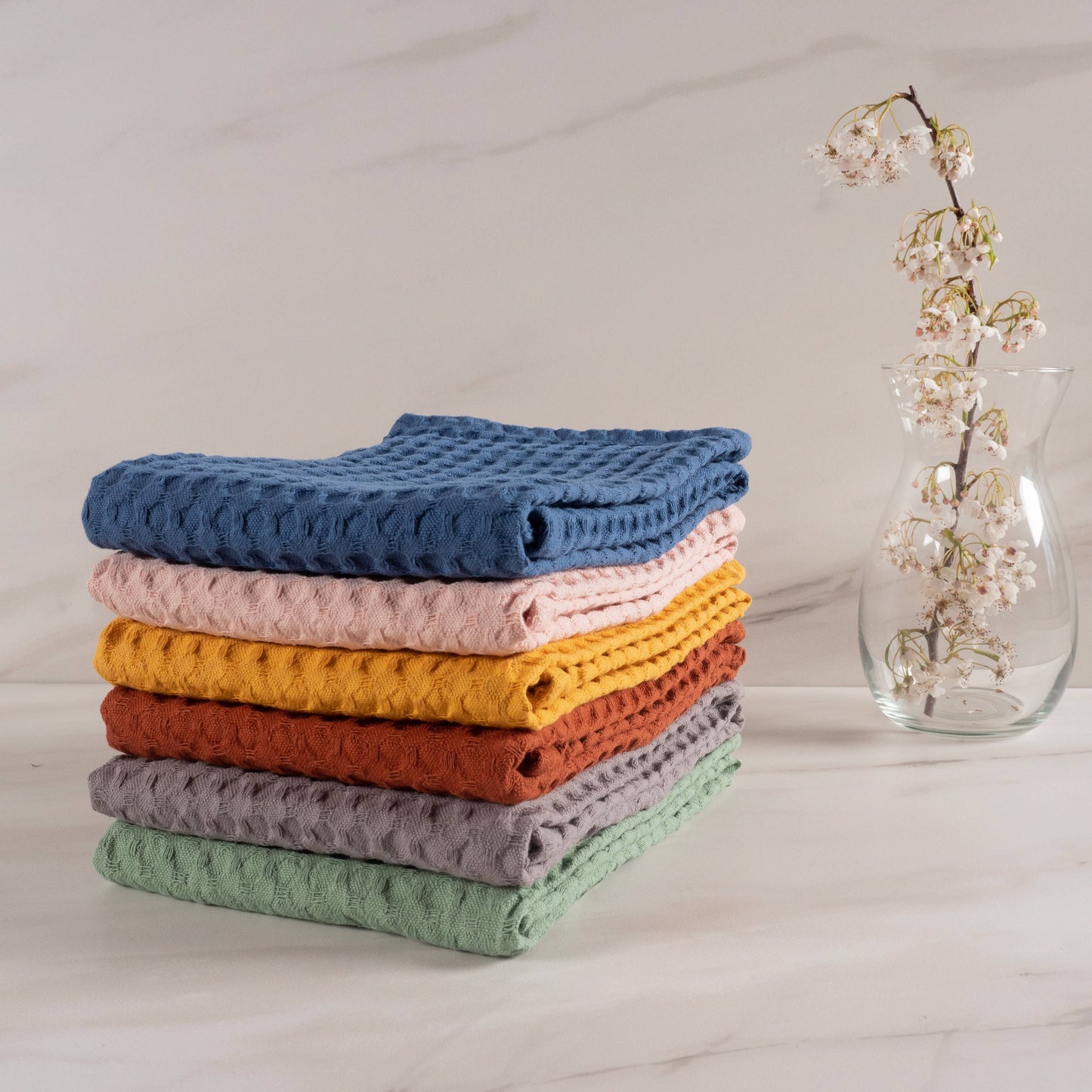 Monaco 100% Cotton Jumbo Waffle Kitchen Towel 20x30: Sierra