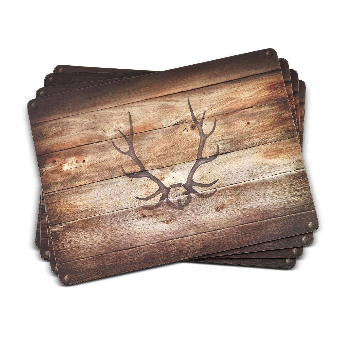 Lodge Placemats Set of 4: MDF, Cork Backed / Lodge