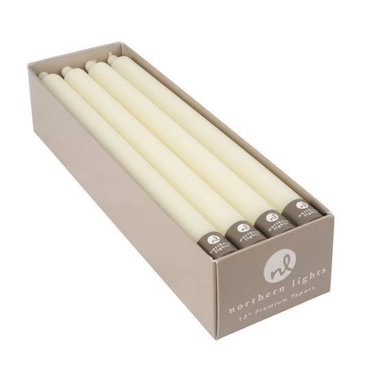 TAPER CANDLE 12" IVORY (single)