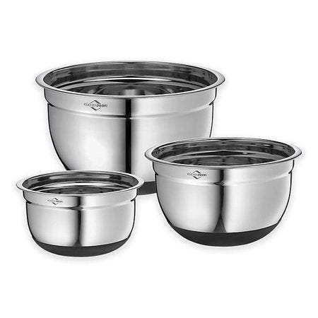 NON SLIP MIXING BOWL SET SS 3 PC