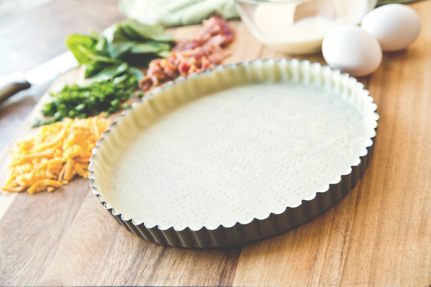 Removeable Bottom Quiche Pan 9.5" x 9.5" x 1"
