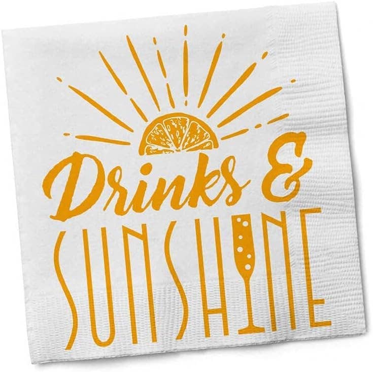 Cocktail Napkins: Drinks & Sunshine