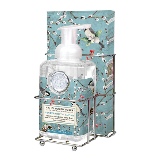 WINTERBERRY & BALSAM FOAMING SOAP/NAPKIN SET