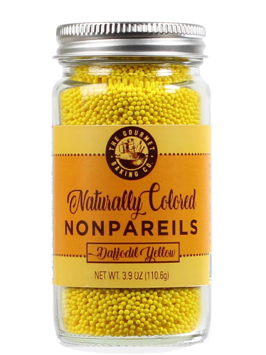 NATURALLY COLORED YELLOW DAFFODIL NONPAREILS 3.9 OZ.