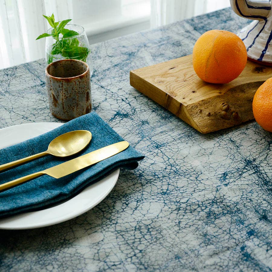 ORGANIC TABLE LINENS NATURALLY HAND DYED TABLE CLOTH | PAROS: 56"X84"