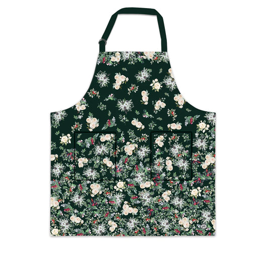 WINTER GARDEN COTTON & LINEN APRON