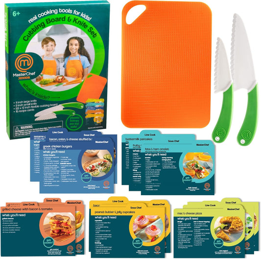 MASTERCHEF JR CUTTING BOARD & KNIFE SET
