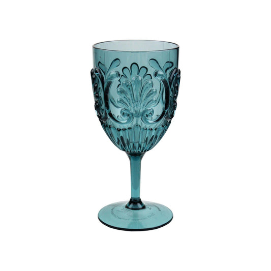 WINE GLASS FLEUR TEAL