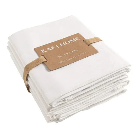 FLOUR SACK TOWEL SET4 WHT
