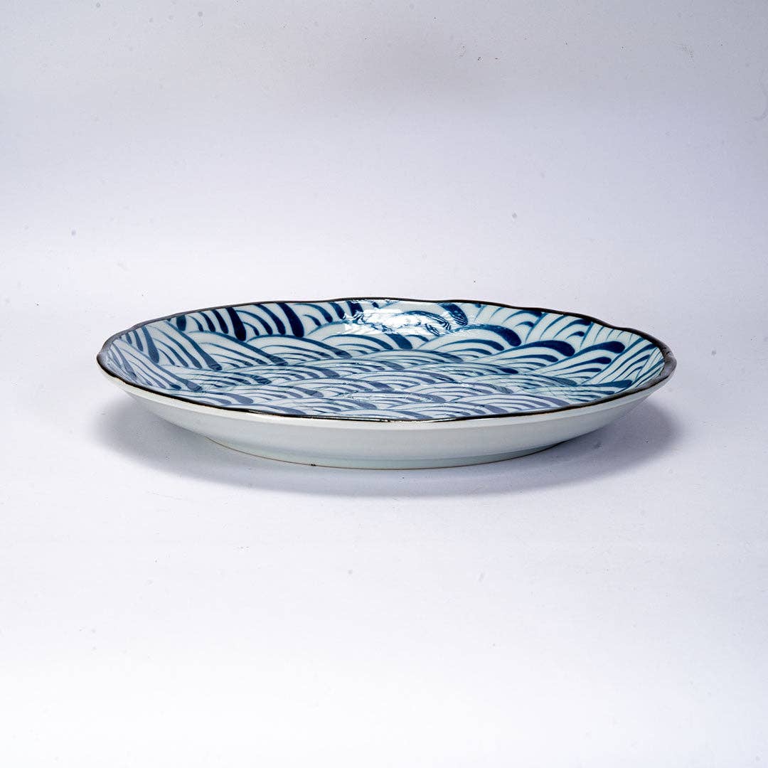 NAMI WAVES PORCELAIN DINNER PLATE 9.7"