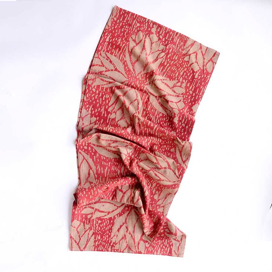 Floral Block Print Table Runner - Rosette