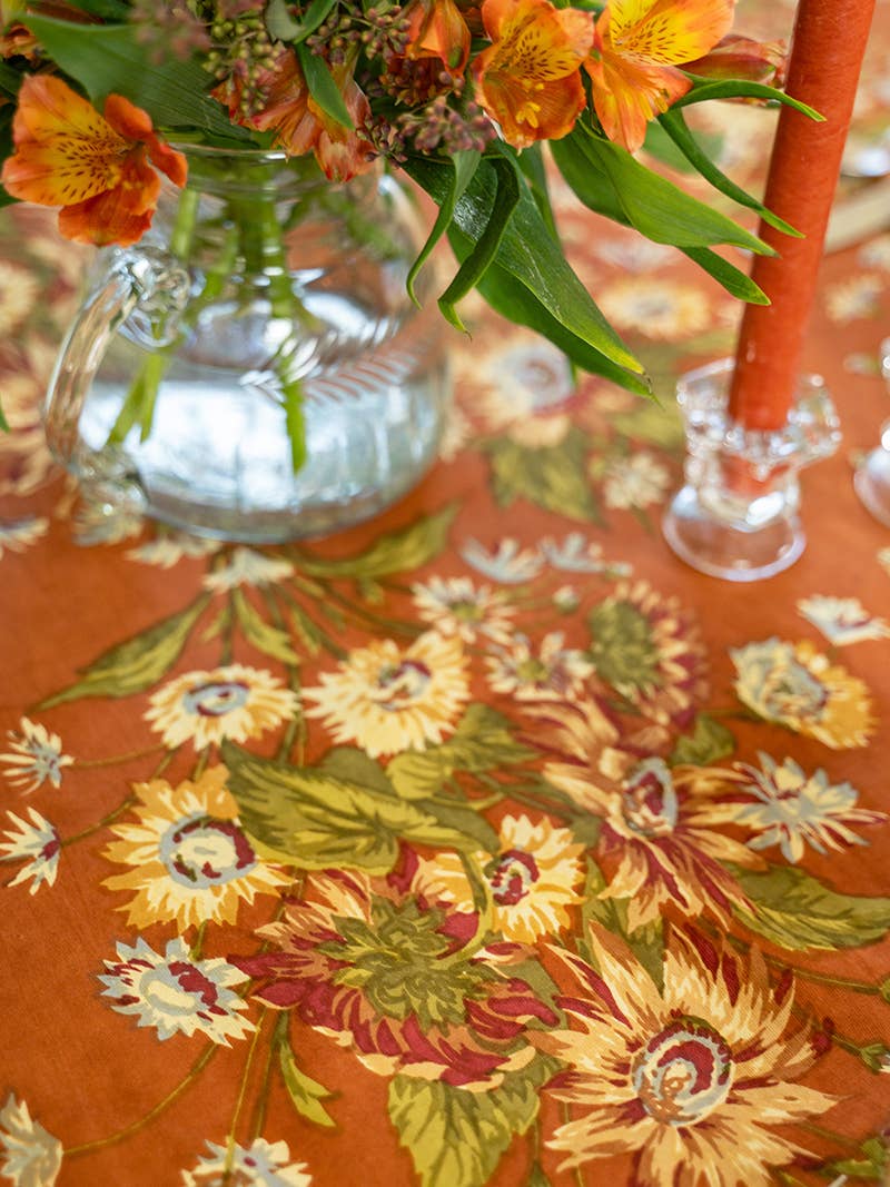 Marguerite Tablecloth - Rust: 60x90