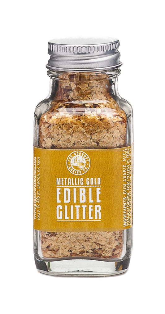 METALLIC GOLD EDIBLE GLITTER 1.10 OZ.