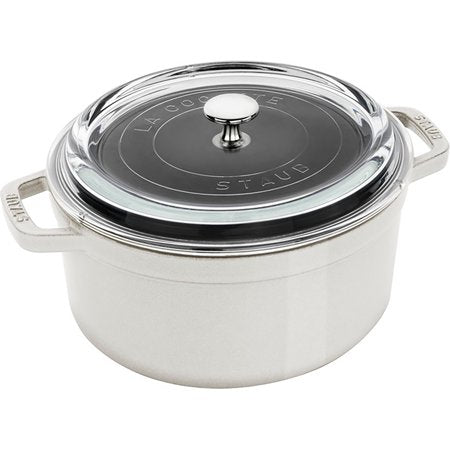 STAUB COCOTTE 4 QT W/GLASS LID TRUFFLE